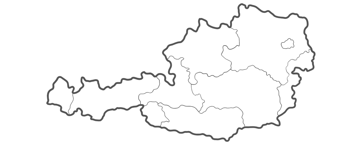 Österreich Karte mit Flagge